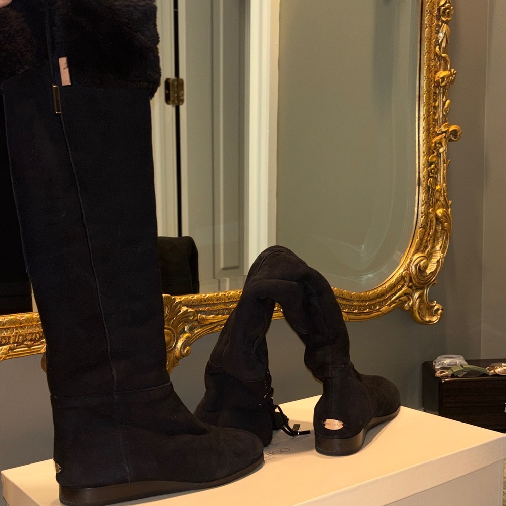 Jimmy Choo Black Over the Knee Boots